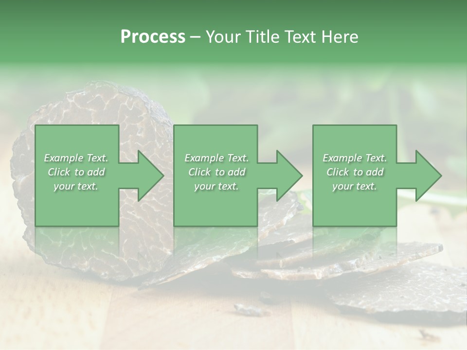 A Piece Of Food Sitting On Top Of A Wooden Table PowerPoint Template