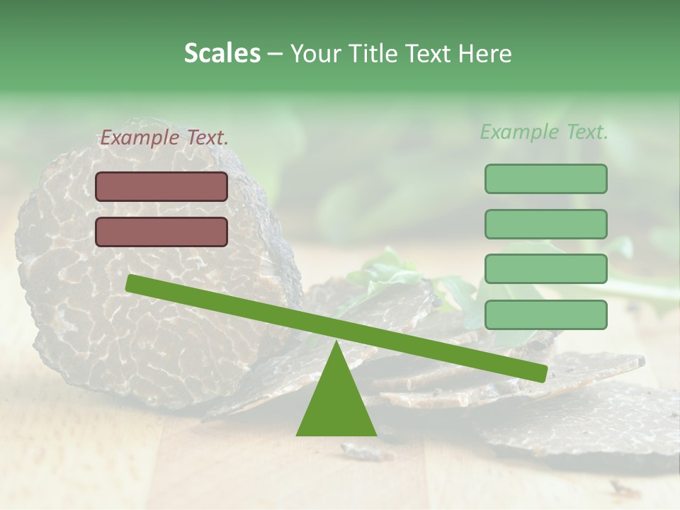 A Piece Of Food Sitting On Top Of A Wooden Table PowerPoint Template