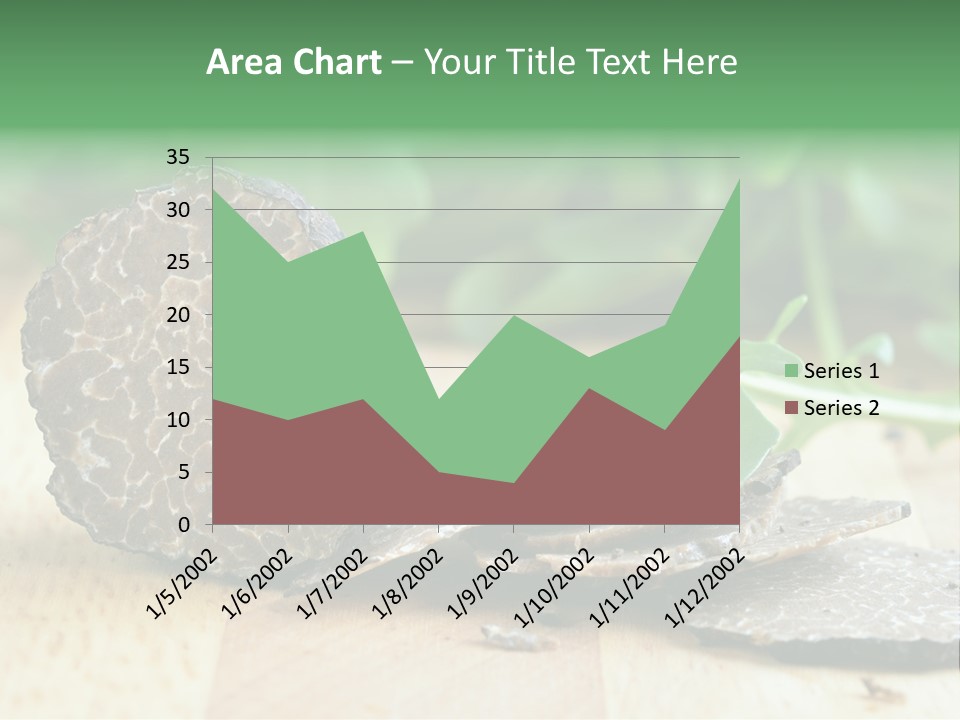 A Piece Of Food Sitting On Top Of A Wooden Table PowerPoint Template