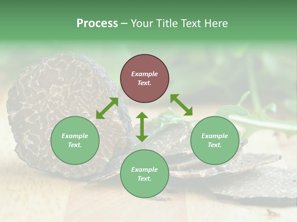 A Piece Of Food Sitting On Top Of A Wooden Table PowerPoint Template