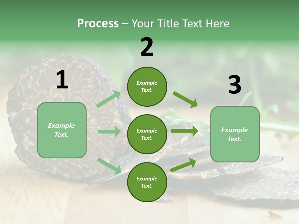 A Piece Of Food Sitting On Top Of A Wooden Table PowerPoint Template