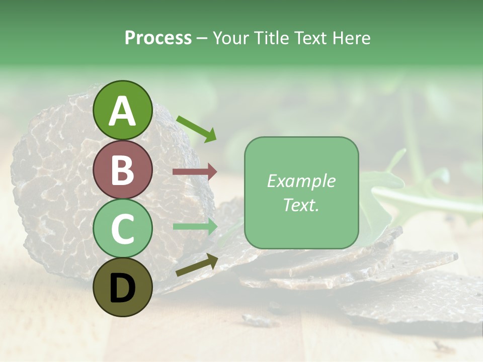 A Piece Of Food Sitting On Top Of A Wooden Table PowerPoint Template
