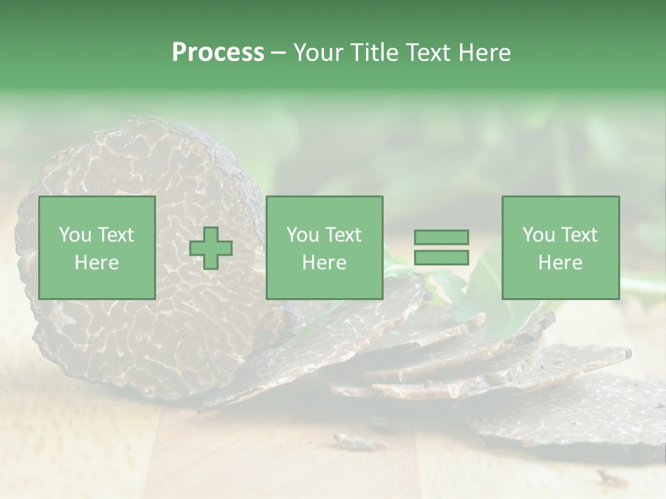 A Piece Of Food Sitting On Top Of A Wooden Table PowerPoint Template
