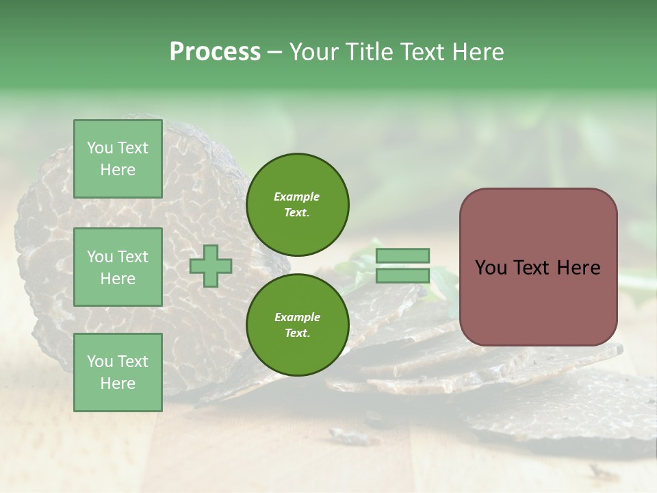 A Piece Of Food Sitting On Top Of A Wooden Table PowerPoint Template