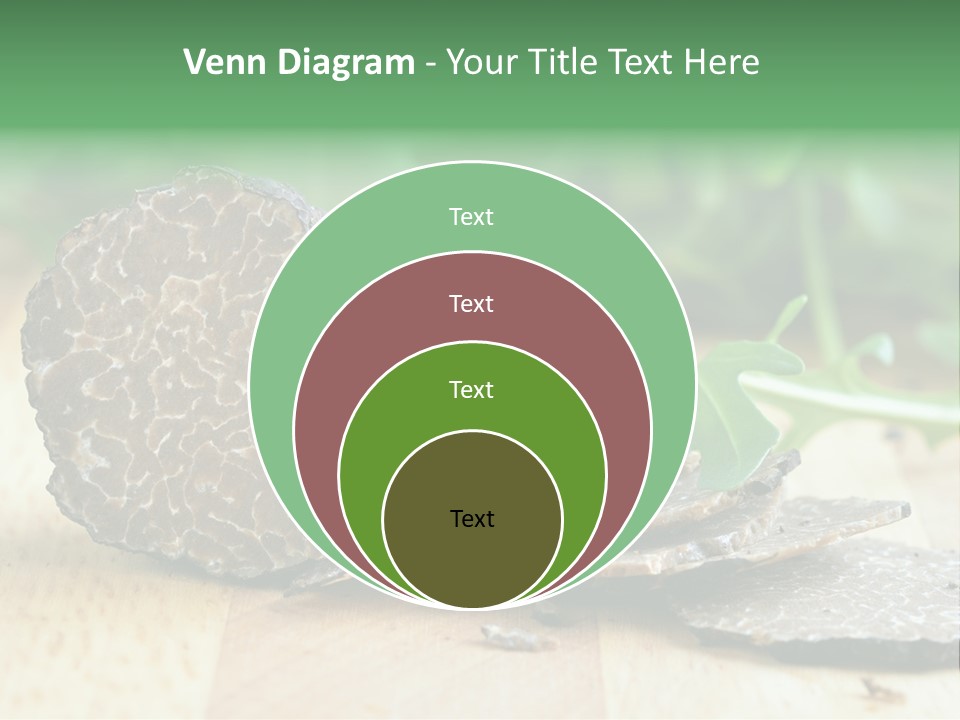 A Piece Of Food Sitting On Top Of A Wooden Table PowerPoint Template