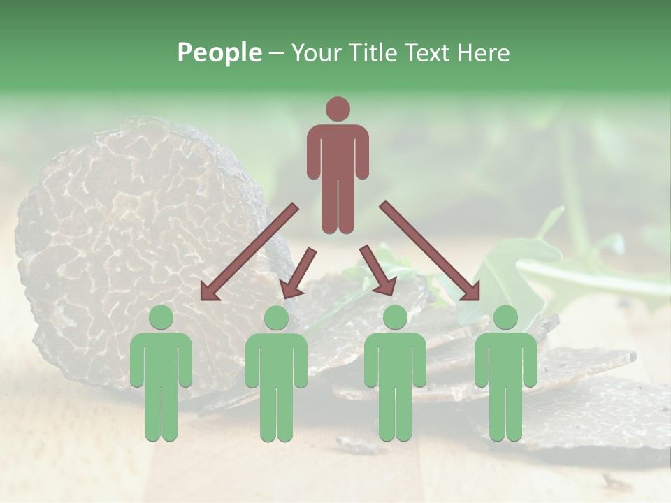 A Piece Of Food Sitting On Top Of A Wooden Table PowerPoint Template