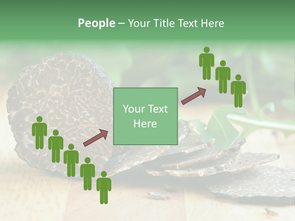 A Piece Of Food Sitting On Top Of A Wooden Table PowerPoint Template