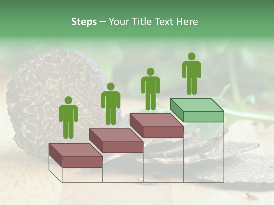 A Piece Of Food Sitting On Top Of A Wooden Table PowerPoint Template