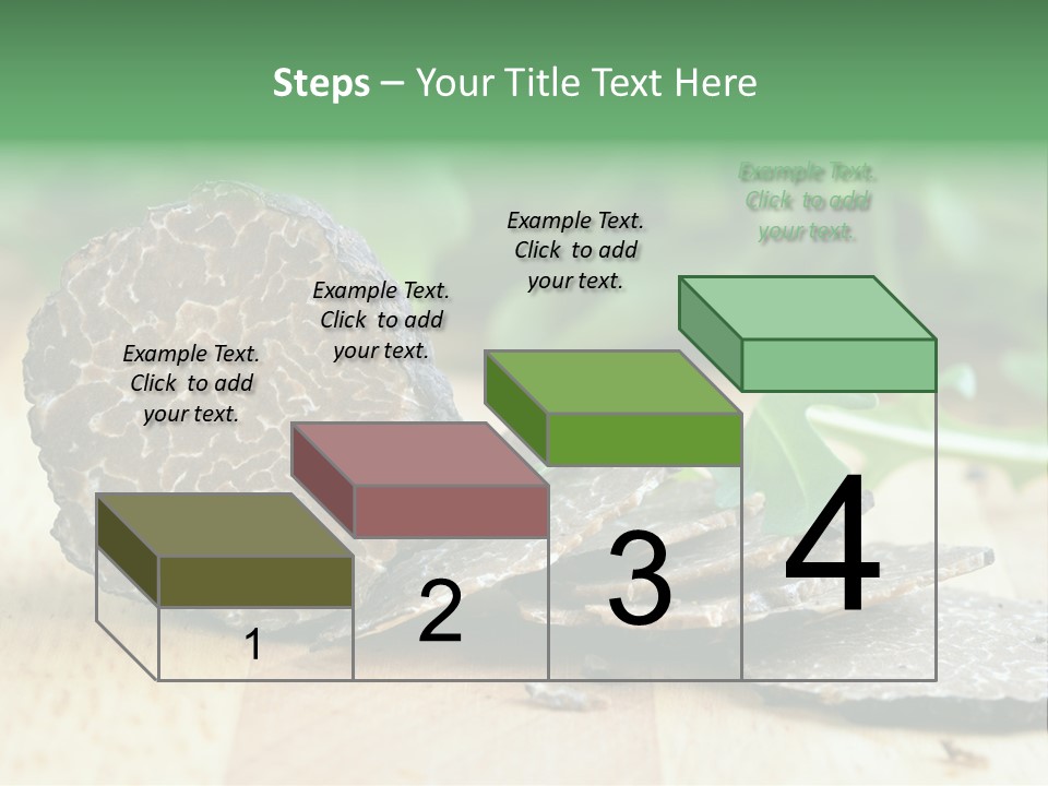 A Piece Of Food Sitting On Top Of A Wooden Table PowerPoint Template