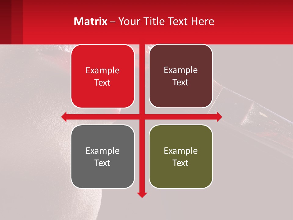 A Woman's Lips Are Painted Red With A Brush PowerPoint Template
