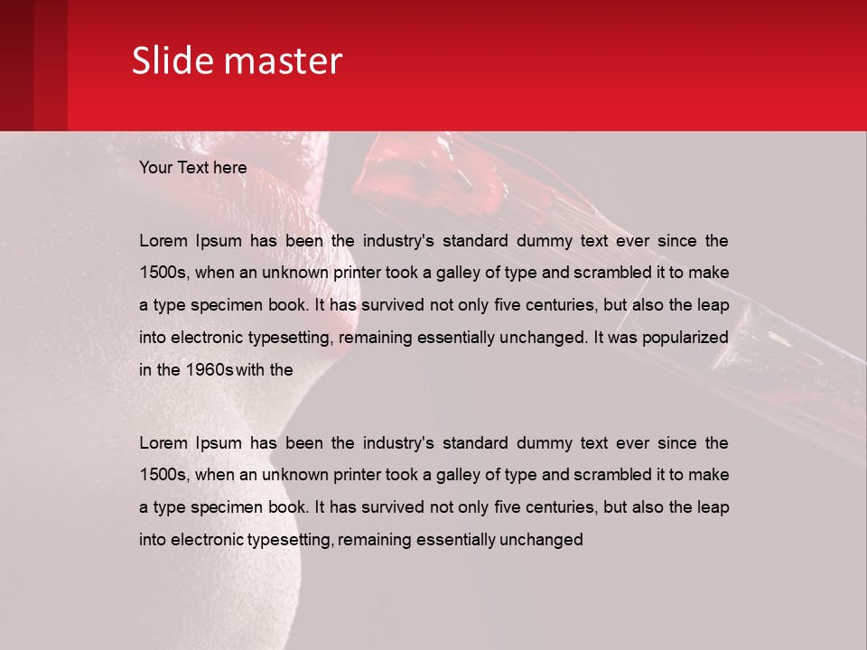 A Woman's Lips Are Painted Red With A Brush PowerPoint Template
