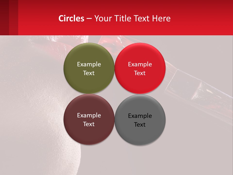 A Woman's Lips Are Painted Red With A Brush PowerPoint Template