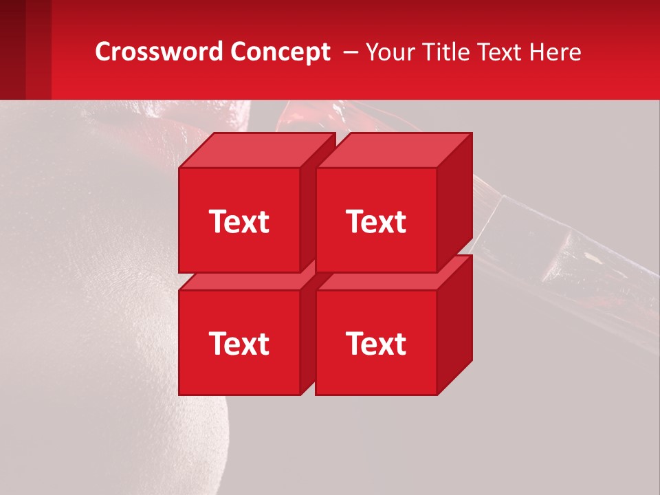 A Woman's Lips Are Painted Red With A Brush PowerPoint Template