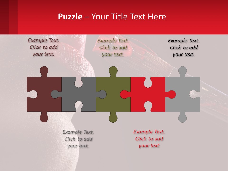 A Woman's Lips Are Painted Red With A Brush PowerPoint Template