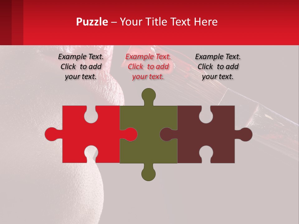 A Woman's Lips Are Painted Red With A Brush PowerPoint Template