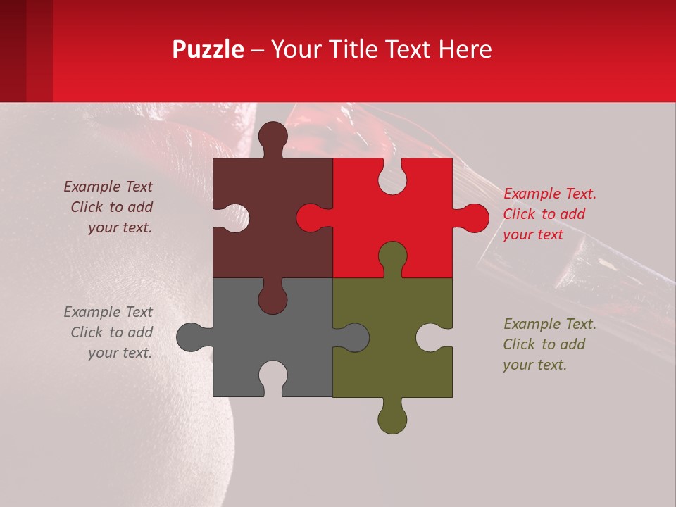 A Woman's Lips Are Painted Red With A Brush PowerPoint Template