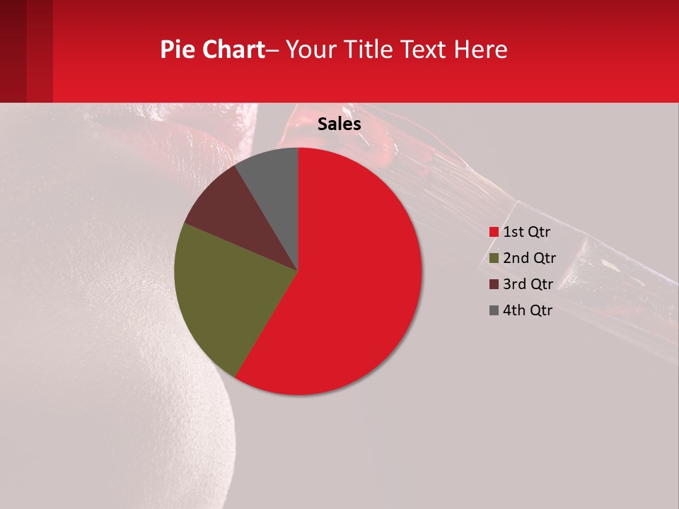 A Woman's Lips Are Painted Red With A Brush PowerPoint Template