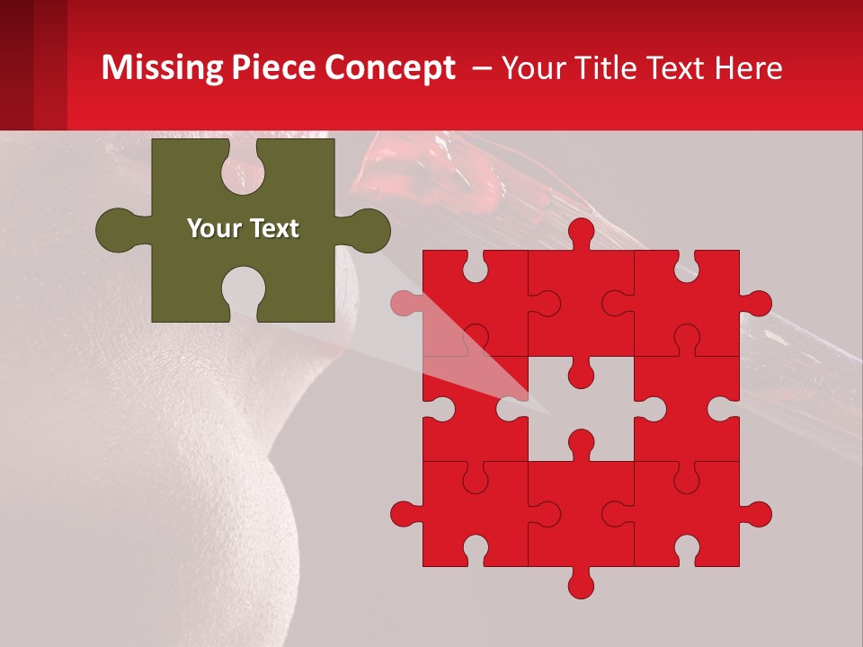 A Woman's Lips Are Painted Red With A Brush PowerPoint Template