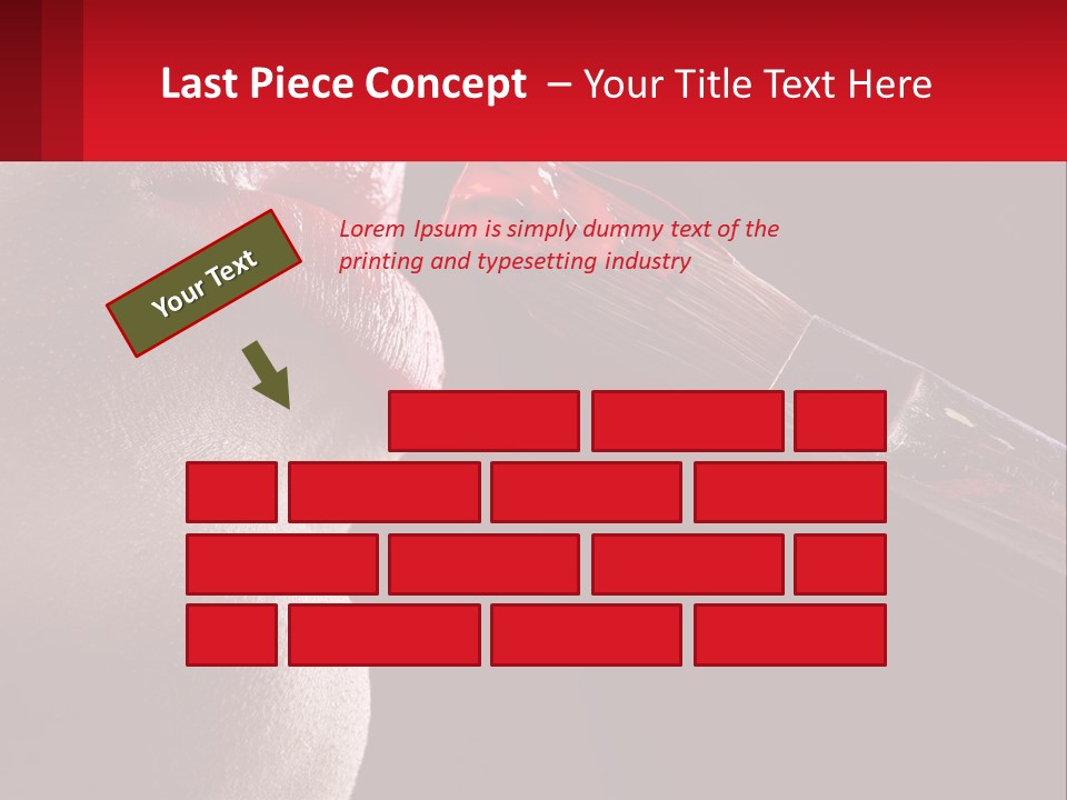 A Woman's Lips Are Painted Red With A Brush PowerPoint Template