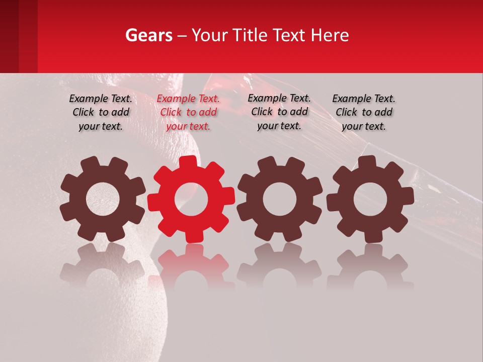 A Woman's Lips Are Painted Red With A Brush PowerPoint Template