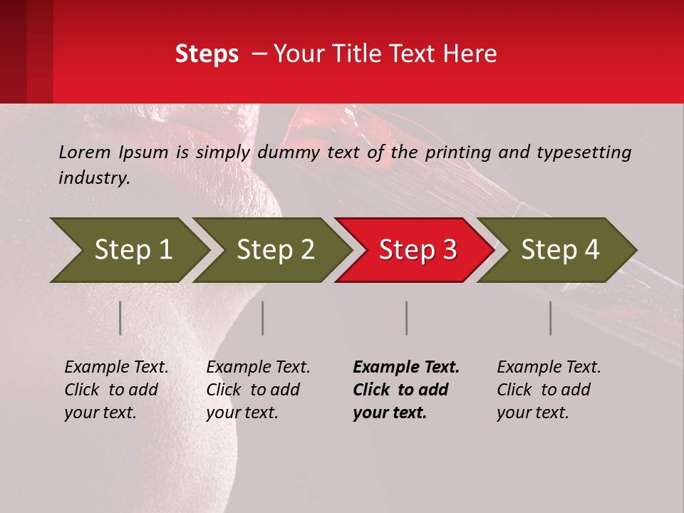 A Woman's Lips Are Painted Red With A Brush PowerPoint Template