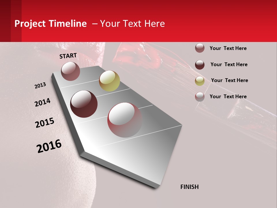 A Woman's Lips Are Painted Red With A Brush PowerPoint Template