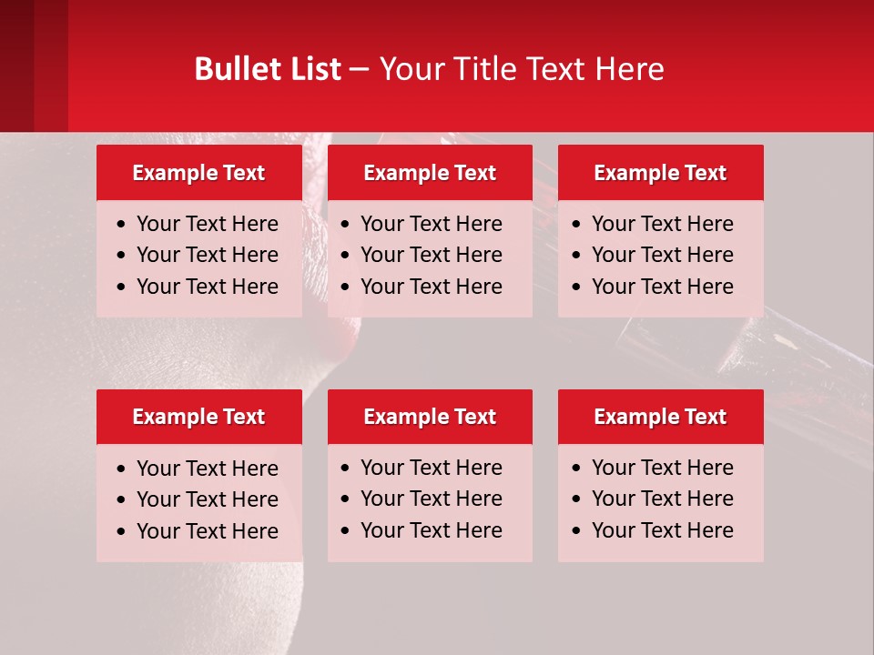 A Woman's Lips Are Painted Red With A Brush PowerPoint Template