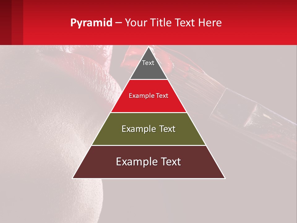 A Woman's Lips Are Painted Red With A Brush PowerPoint Template