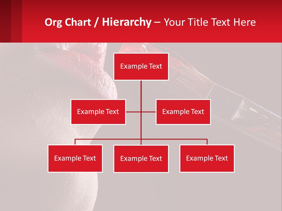 A Woman's Lips Are Painted Red With A Brush PowerPoint Template