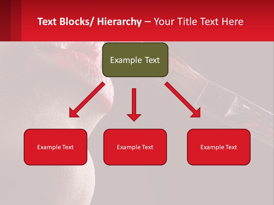 A Woman's Lips Are Painted Red With A Brush PowerPoint Template