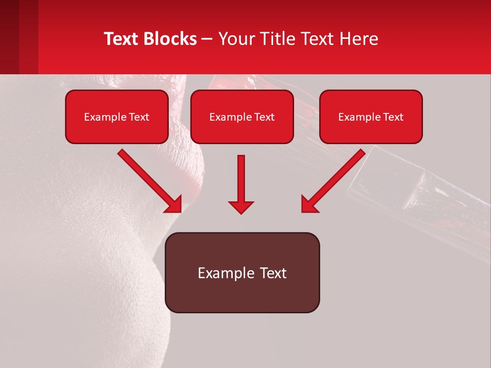 A Woman's Lips Are Painted Red With A Brush PowerPoint Template