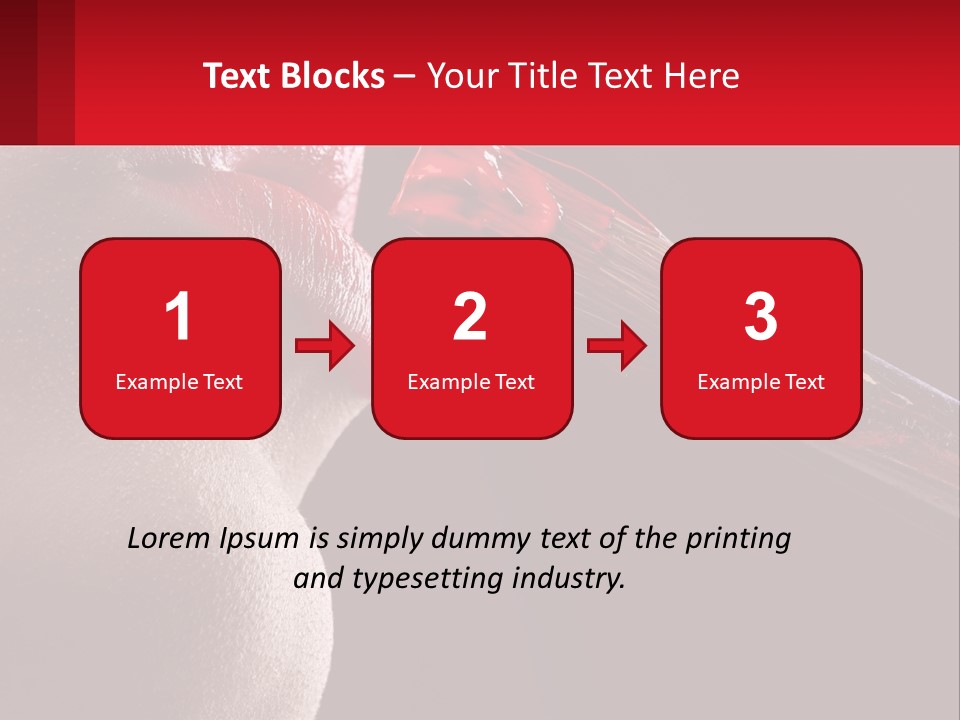 A Woman's Lips Are Painted Red With A Brush PowerPoint Template