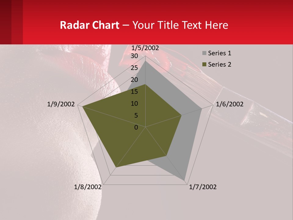 A Woman's Lips Are Painted Red With A Brush PowerPoint Template