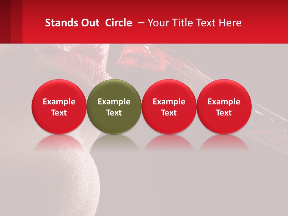 A Woman's Lips Are Painted Red With A Brush PowerPoint Template