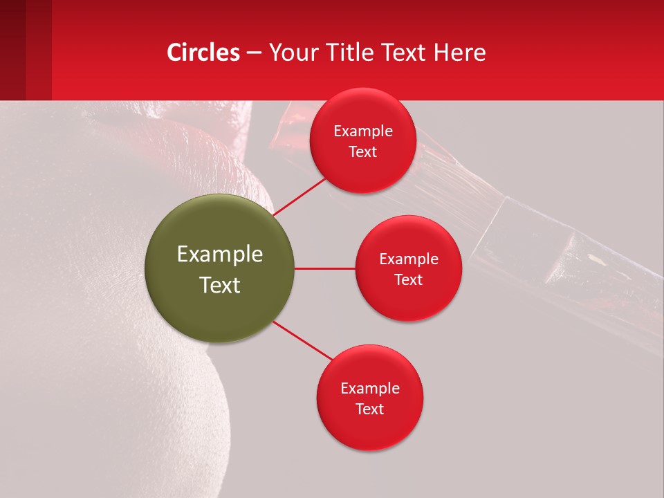 A Woman's Lips Are Painted Red With A Brush PowerPoint Template