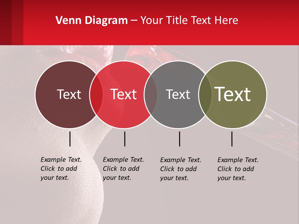 A Woman's Lips Are Painted Red With A Brush PowerPoint Template