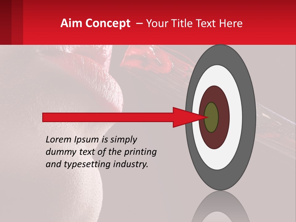 A Woman's Lips Are Painted Red With A Brush PowerPoint Template