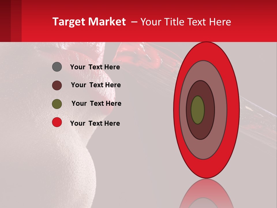 A Woman's Lips Are Painted Red With A Brush PowerPoint Template
