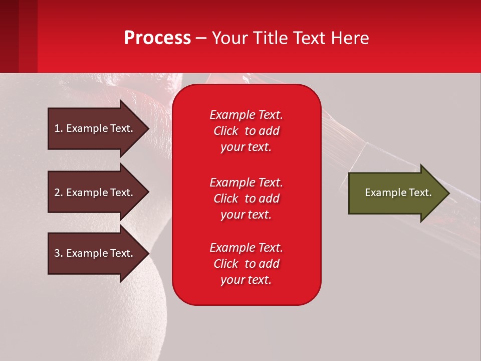 A Woman's Lips Are Painted Red With A Brush PowerPoint Template
