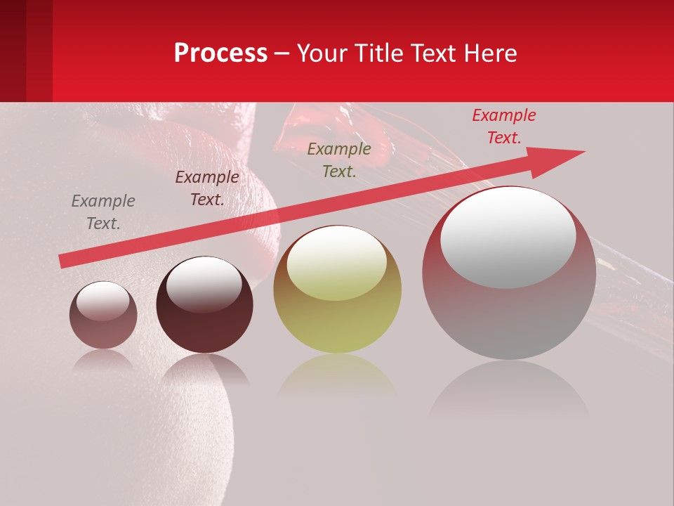 A Woman's Lips Are Painted Red With A Brush PowerPoint Template