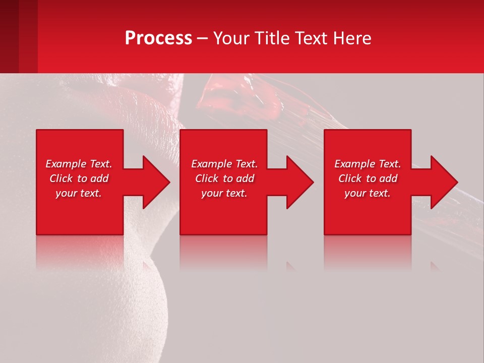 A Woman's Lips Are Painted Red With A Brush PowerPoint Template