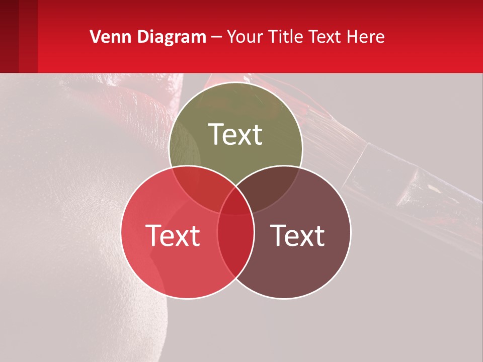 A Woman's Lips Are Painted Red With A Brush PowerPoint Template