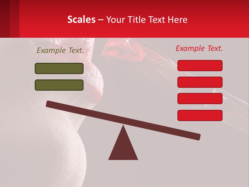 A Woman's Lips Are Painted Red With A Brush PowerPoint Template