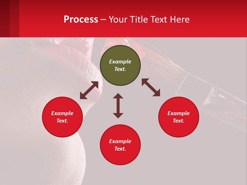 A Woman's Lips Are Painted Red With A Brush PowerPoint Template