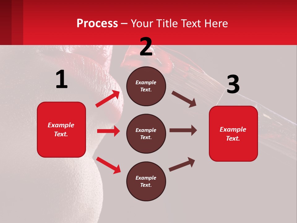 A Woman's Lips Are Painted Red With A Brush PowerPoint Template