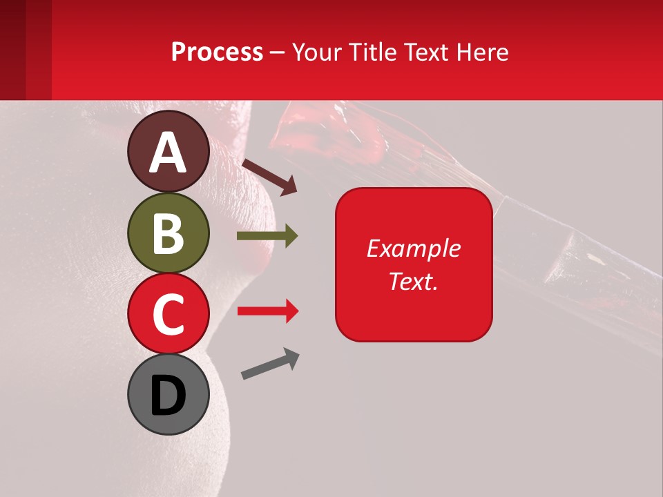 A Woman's Lips Are Painted Red With A Brush PowerPoint Template