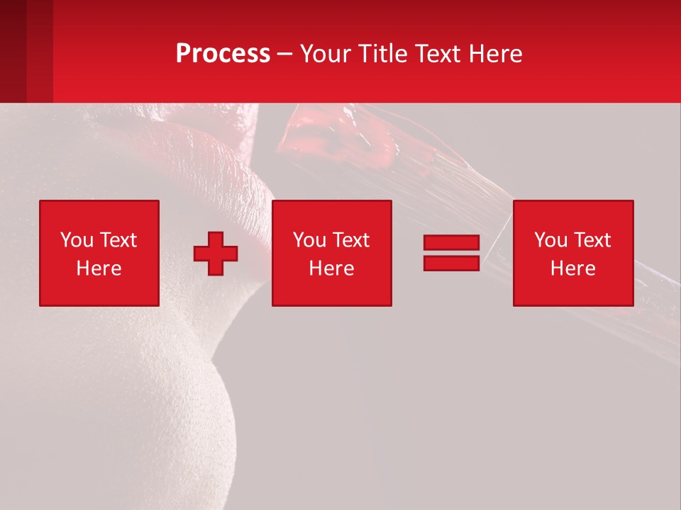 A Woman's Lips Are Painted Red With A Brush PowerPoint Template
