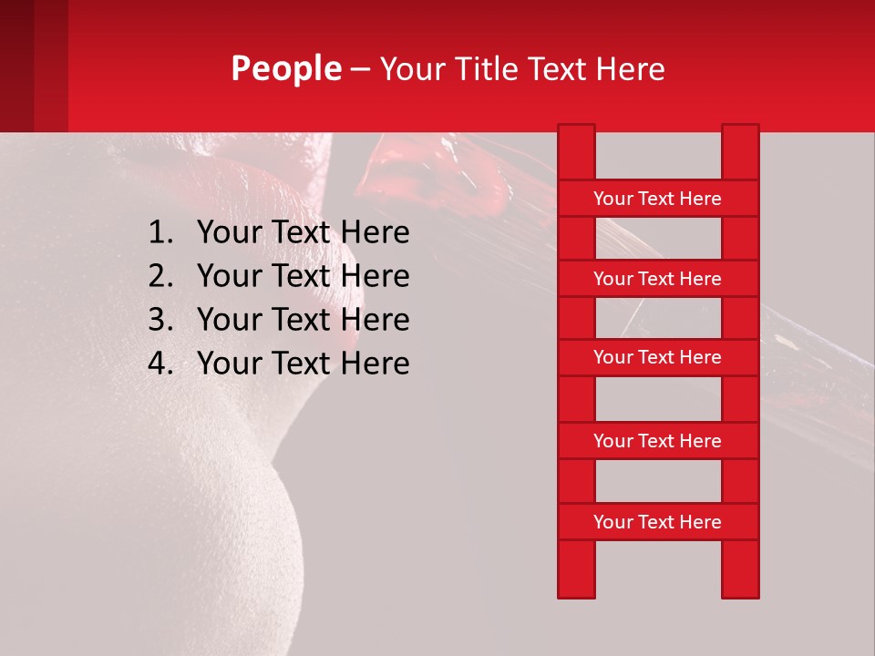 A Woman's Lips Are Painted Red With A Brush PowerPoint Template