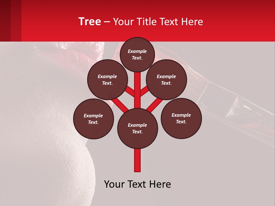 A Woman's Lips Are Painted Red With A Brush PowerPoint Template