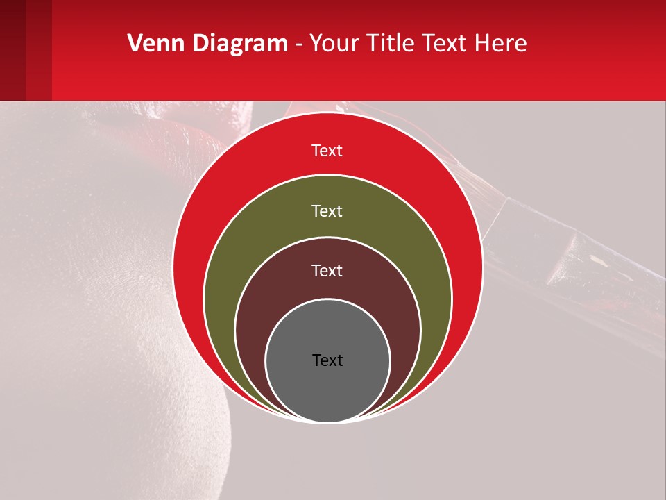 A Woman's Lips Are Painted Red With A Brush PowerPoint Template